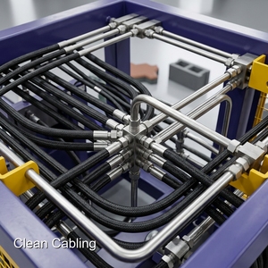 Produisez des pavés routiers de haute qualité avec la machine à fabriquer des blocs de béton multifonctionnelle HF Machinery QT5-15 et son système de moules. - Product Image 2