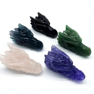 Donghai all'ingrosso diversi materiali crani di drago incisi in cristallo cristallo naturale fatto da te da Jiangsu - Product Image 1