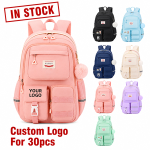 Wholesale Custom Waterproof Oxford Girls School Backpack School Bags for Kids with Large Capacity and Multiple Pockets