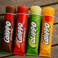 Logo personnalisé 70ml 90ml 100ml 120ml Fruits Calippo Popsicle Push-pop Tuyaux Presse Maison Sucette Glacée Popsicle Tubes En Papier
