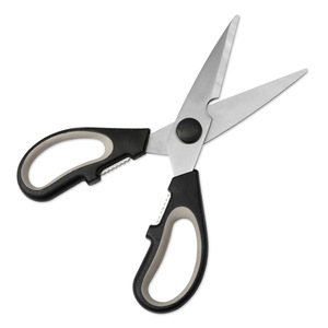 Kitchen Scissors Stainless Steel Straight Head Black And Gray Home Use Multi Purpose Cutting Tool - Product Image 1