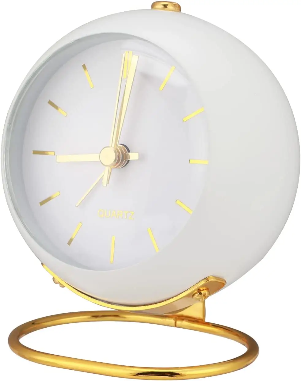 Nordic Modern Style Ball Alarm Clock with Bottom Stand Warm Light Children's Day Gifts Living Student Desk Clock