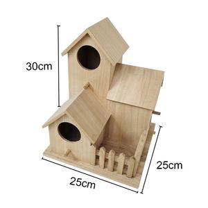 Creativo a parete in legno nido all'aperto casetta per uccelli Birdhouse Building Kit tre case per uccelli - Product Image 6