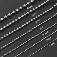 Chaînes classiques en argent sterling 925 avec billes perlées de 1 mm à 6 mm, plaquées rhodium, pour hommes et femmes, bijoux en gros