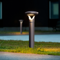 Lampadaire solaire LED en aluminium certifié CE RoHS, IP66 IK10, capteur de mouvement PIR, télécommande, angle de faisceau 120°, éclairage de jardin