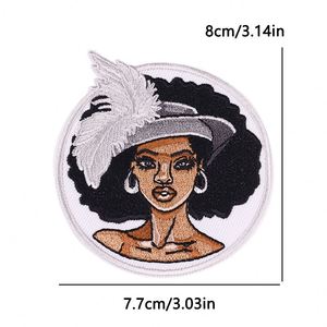 Parche Bordado Creativo Termoadhesivo de la Banda de Rock Rapero Kanye, Parche de Mujer Negra con Poder Femenino para Decoración DIY - Product Image 5