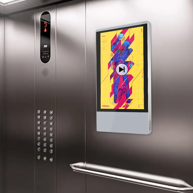 Sinmar Tela de Antifurto para elevador, tela tft lcd para publicidade de elevador, tela multimídia de vídeo lcd