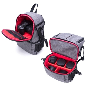 Nueva Mochila <span class=keywords><strong>de</strong></span> Hombro Multifuncional Impermeable <span class=keywords><strong>de</strong></span> Nailon con Funda Acolchada Antigolpes para Cámaras Nikon <span class=keywords><strong>Canon</strong></span> DSLR - Product Image 3