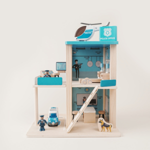 Stazioni di Vigili del Fuoco e di Polizia in Legno con Elicotteri e Veicoli, Giocattoli Montessori per Giochi di Ruolo per Bambini dai 5 ai 7 Anni, Giocattolo Educativo - Product Image 6