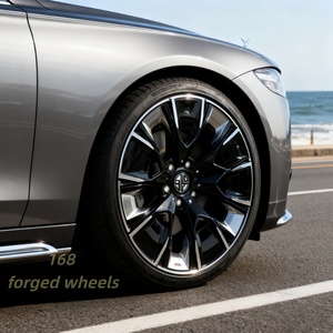 168 Roues personnalisées en aluminium 6061-T6 forgées sur mesure à rayons multiples de 17 à 24 pouces, noires, concaves profondes, pour <span class=keywords><strong>Lamborghini</strong></span> <span class=keywords><strong>Pagani</strong></span> - Product Image 5