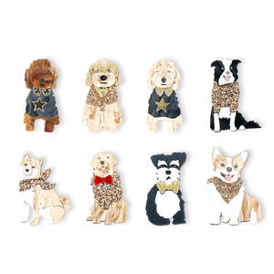 New Arrival Corgi Dog Brooch (Safety Pin) Cute Laser Cut <strong>Acrylic</strong> <strong>Jewelry</strong> Handmade - Product Image 2