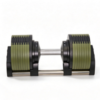 Ensemble d'haltères réglables de 50 kg, plaques de poids en acier, revêtement coloré, augmentation de 2 kg, haltères pour la musculation à domicile, fitness