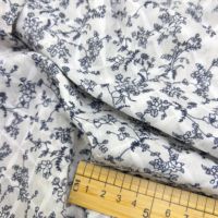Tissu en coton tissé froissé effet sel, imprimé floral, résistant aux plis, écologique, pour Abaya, Hijab, Robe, Chemise, largeur 50 pouces, 80 g/m²