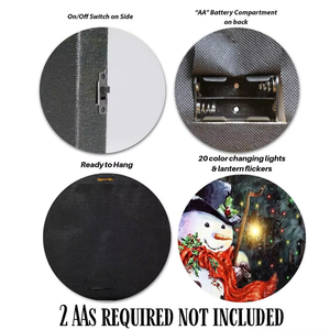 Bán Buôn Tùy Chỉnh Giáng Sinh LED Tường Nghệ Thuật Áp phích Người Tuyết Màu Nước LED <span class=keywords><strong>Canvas</strong></span> Sơn In Kỹ Thuật Số Trang Trí Nội Thất Vẫn Còn Sống - Product Image 6