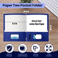 Carpeta de Archivo de Papel Personalizada Tamaño Carta para Documentos Escolares, de Oficina, del Hogar y de Negocios