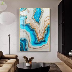 Pintura en Lienzo de Diseño Moderno HD de Lujo en Azul Claro, el Mejor Producto, Arte Abstracto para Pared, Diseño Más Creativo - Product Image 5