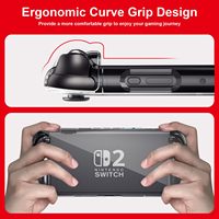 Étui Laudtec pour Switch 2 (2025), Coque transparente antichoc légère en TPU souple de qualité supérieure Sanyetral pour Nintendo