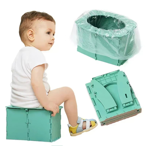 Siège de toilette pliable portable Huyo en plastique pour bébé garçon et fille, motif uni, pour l'apprentissage de la propreté, idéal pour les voyages en extérieur - Product Image 1