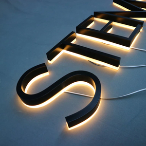 Beauty Salon Custom Led Backlit Signboard Illuminated Signage Custom <strong>Wall</strong> 3d Light <strong>logo</strong> Metal Business Sign for Shop Decoration - Product Image 6