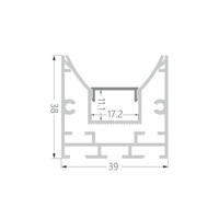 Nouveau design de bande led linéaire suspendue 6063 extrusion de canal alu avec surface de diffuseur PC profil led en aluminium