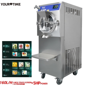 Có Thể Điều Chỉnh Overrun 160l/H Ý Máy Kem Nhà Phân Phối 10 Chương Trình Gelato Hàng Loạt Tủ Đông Công Suất Lớn Ice Cream Maker - Product Image 1
