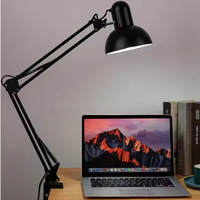 Clip métallique pliable bras long lampe de bureau LED Rotation à 360 ° soins des yeux spectre complet pour salon de manucure lecture à domicile