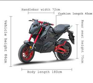 Factory Direct Selling 80km/h E-bike 14 Inch Big Wheel <b>72v</b> Fast off Road 1000w Motorcycle for Adult Scooter with Seat - Product Image 2