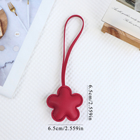 Cuir PU mignon fleur gonflée sac breloques sac à main pendentif breloque suspendu voiture décoration cuir breloque porte-clés cadeaux