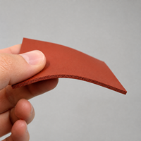 Foglio di Gomma Siliconica Rossa Jacey, a Celle Chiuse, Tagliato a Misura, Resistente alle Alte Temperature, 3mm 5mm per Isolamento Termico e Ammortizzazione