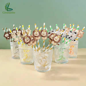 Pailles en papier jetables sur le thème de la Coupe du Monde de football, de baseball et de basketball, pailles en carton avec thème sportif décoratif - Product Image 4