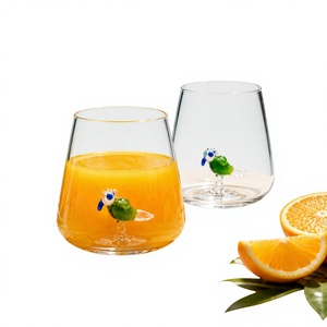 Handmade Borosilicate 300ml Clear Drinking <b>Tumblers</b> Lead-Free <b>Whisky</b> Water Juice Glasses Reusable Bulk - Product Image 2
