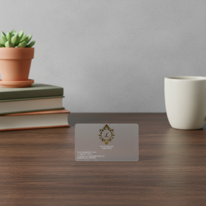 นามบัตร PVC ใสใสสำหรับเข้าชมพร้อมการพิมพ์ออฟเซตและการปั๊มผิวร้อน - Product Image 1