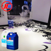 Revêtement de sol époxy antidérapant pour maison et centre commercial, pour peinture décorative sur verre
