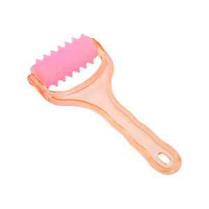 Masajeador de rodillos portátil de plástico rosa en forma de Y para masaje de piernas, brazos, cuello, espalda, cintura y pies. - Product Image 4