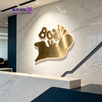Lettres lumineuses 3D personnalisées en acier inoxydable de qualité supérieure, enseigne rétroéclairée par LED, logo mural pour entreprise, décoration commerciale