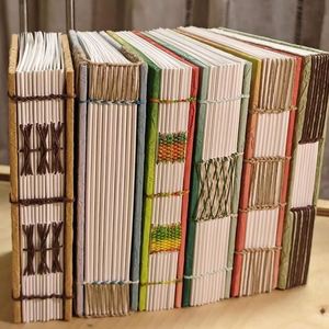 Diario in Pelle Fatto a Mano su Misura e Quaderno Coptico con Copertina Rigida, Rilegatura Artistica con Filo, Formato A5/A4 per Poesi e Sognatori - Product Image 1