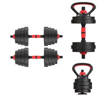 SHQC 2025 Nouveaux Haltères Ajustables pour Entraînement à Domicile Kit L de 20 kg avec Poignée pour Ensemble d'Haltères et Kettlebell
