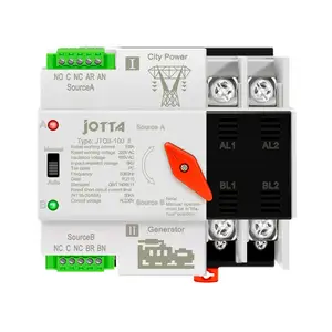 JOTTA W2R PC Tipo Interruptor De Transferência Automática 2P 100A 220V Ruído Trilho Montado ATS Auto-Manual