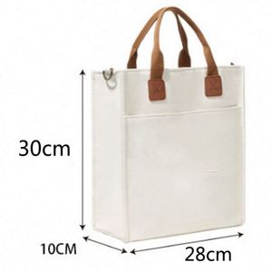 16Oz Heavy Duty Two <b>Pack</b> Option Sling Shoulder Tote <b>Canvas</b> Shopping Bag Women Handbags - Product Image 2