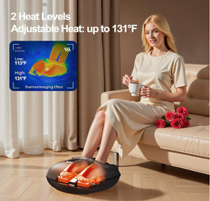 Masajeador de pies Shiatsu con calor, máquina masajeadora de pies de compresión de aire para calmar la comodidad plantar - Product Image 2