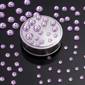 Perles de strass à coudre en résine époxy lavande Provence 5 mm, forme diamant, dos plat, trou central, pour corsages et bijoux - Product Image 5