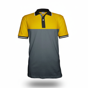 เสื้อโปโลแขนสั้นพิมพ์ลายผ้าไหมปักโลโก้ตัดและเย็บ - Product Image 1