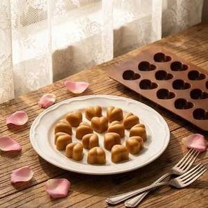 Handmade <b>Silicone</b> Mold Love Heart Shape Home DIY <b>Baking</b> Chocolate Cakes Ice Cream Dessert Decor - Product Image 6