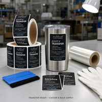 Autocollant de transfert UV DTF personnalisé, imperméable, sans découpe, pour bouteilles et emballages, faible MOQ, étiquettes adhésives pour usage de marque