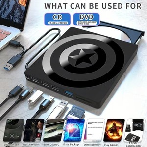 Lecteur optique <span class=keywords><strong>portable</strong></span> 7-en-1 USB3.0 type-c pour ordinateur <span class=keywords><strong>portable</strong></span> Windows lecteur CD <span class=keywords><strong>DVD</strong></span> RW avec emplacements pour carte SD TF <span class=keywords><strong>graveur</strong></span> de <span class=keywords><strong>DVD</strong></span> externe - Product Image 3