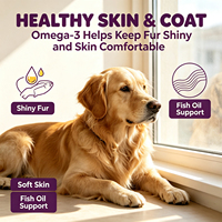 OEM/ODM – Nouvelles Friandises à Mâcher Naturelles Anti-Puces et Tiques pour Chiens avec Huile de Poisson Oméga-3 + Levure de Bière + Graines de Citrouille