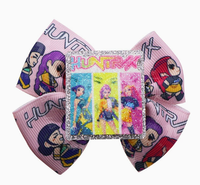 Barrettes à cheveux en gros-grain Sacarla K-Pop Girl Group pour filles, imprimées de dessins animés, avec paillettes, accessoires pour cheveux pour cosplay et fêtes