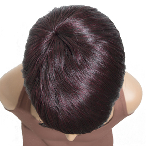 Perruque Courte Synthétique Naturelle pour Femme, Fabriquée à la Machine, Fibre Résistante à la Chaleur, Style Pixie, Sans Colle, Origine Henan - Product Image 4