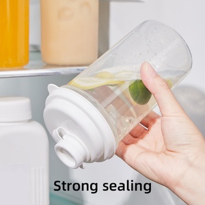 Gobelet à eau transparent portable avec couvercle, bouilloire pour infuser du thé aux fruits, tasse à café pour boissons chaudes au lait - Product Image 3