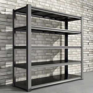 Étagères de stockage en acier robuste sans boulons à 4 niveaux Protection contre la corrosion Système de rayonnage de palettes pour entrepôt pour l'empilage - Product Image 3